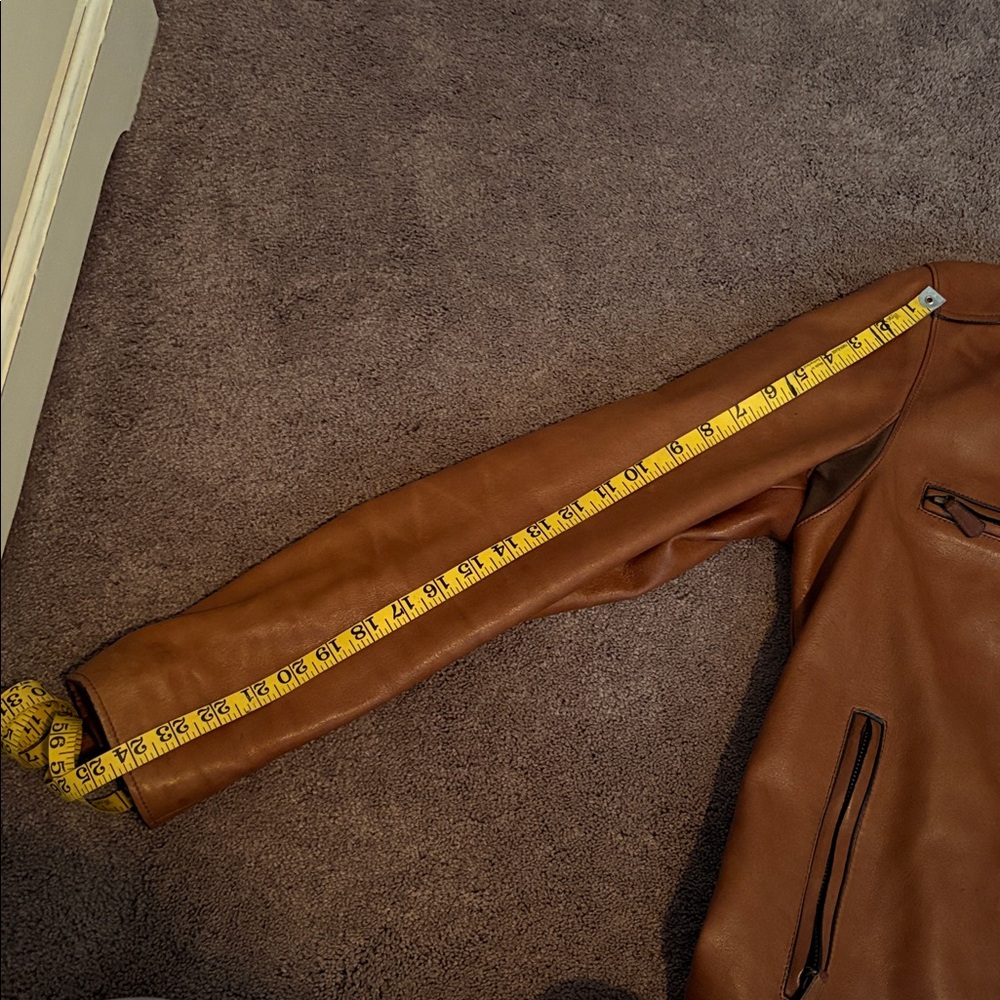 Coach Men's Tan Leather Jacket - Picture 11 of 13